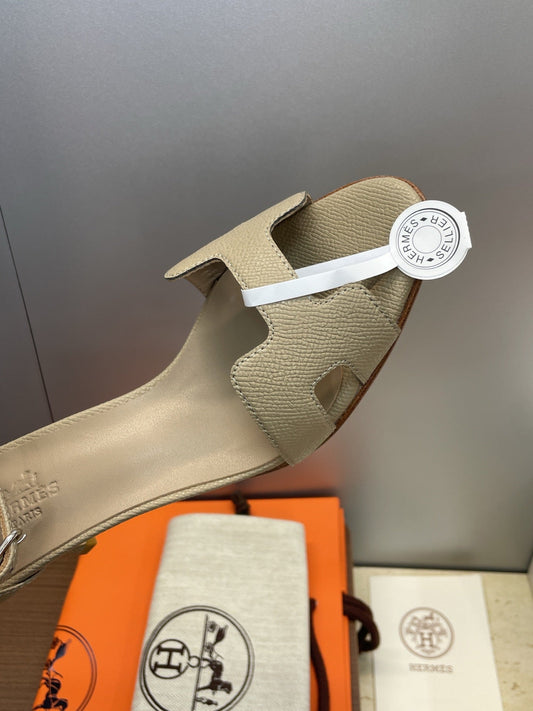 HM 26ss High Heel Sandals 70 Taupe Cowhide 607122