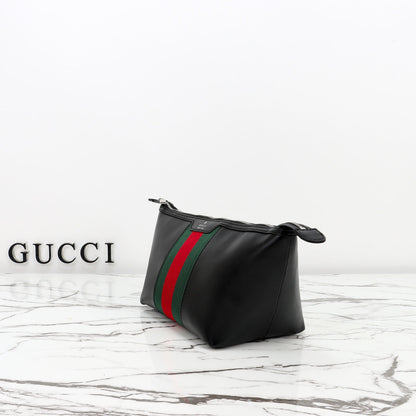 Gucci 2026 Mega Web Trademark Crossbody Bag 22cm Balck Canvas Leather