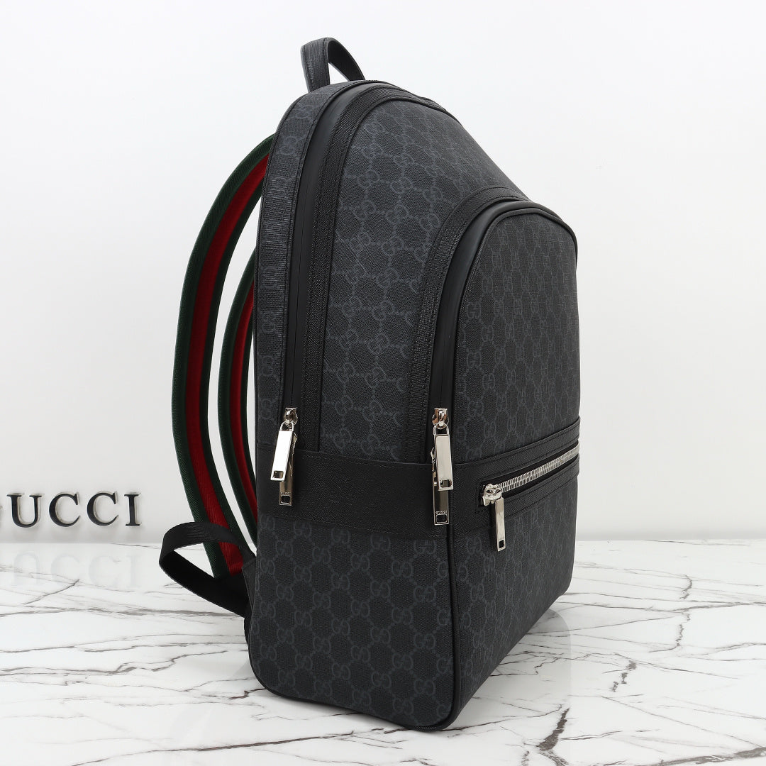 Gucci 2026 Essence Classic Backpack 44cm Black Canvas Leather