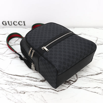 Gucci 2026 Essence Classic Backpack 44cm Black Canvas Leather