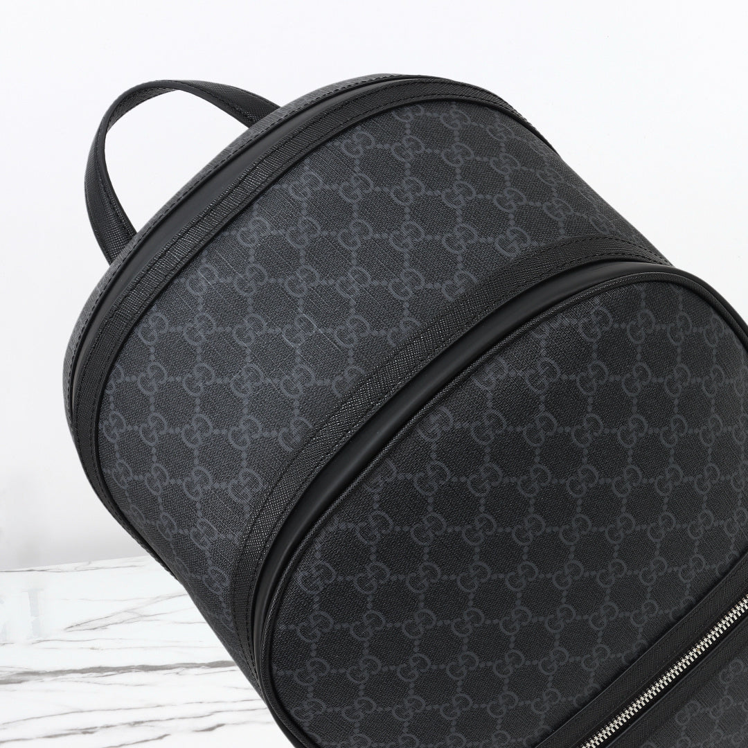Gucci 2026 Essence Classic Backpack 44cm Black Canvas Leather