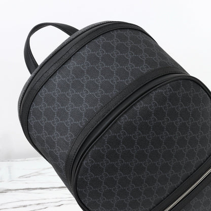 Gucci 2026 Essence Classic Backpack 44cm Black Canvas Leather