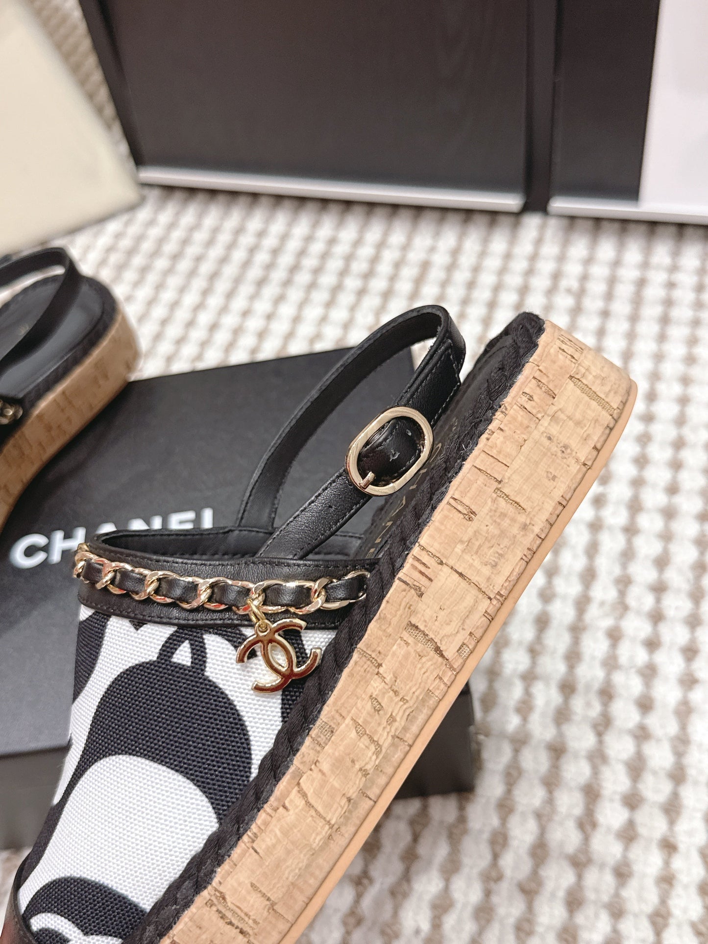 CC 26s Rope-Soled Sandals Canvas Leather