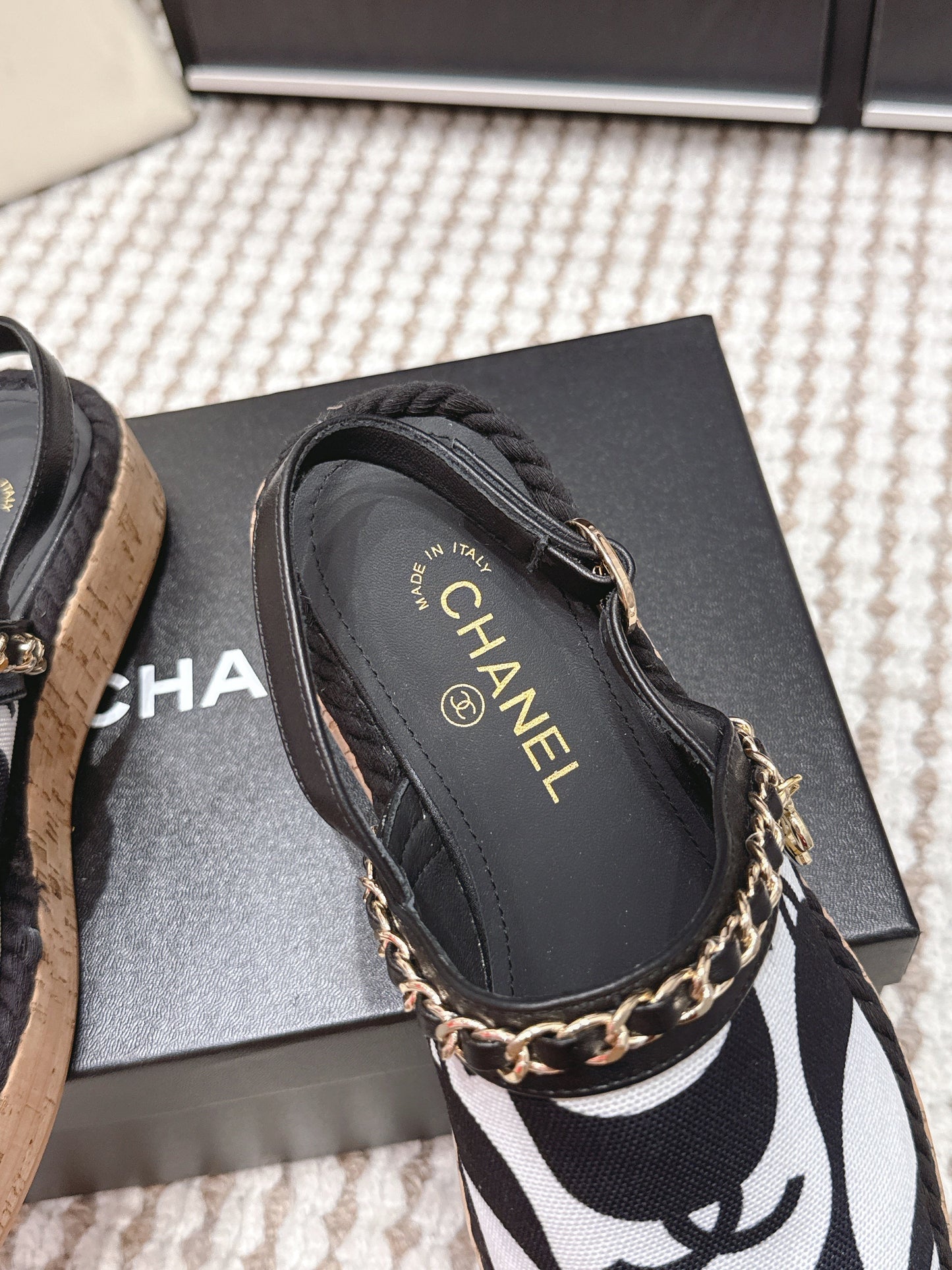 CC 26s Rope-Soled Sandals Canvas Leather