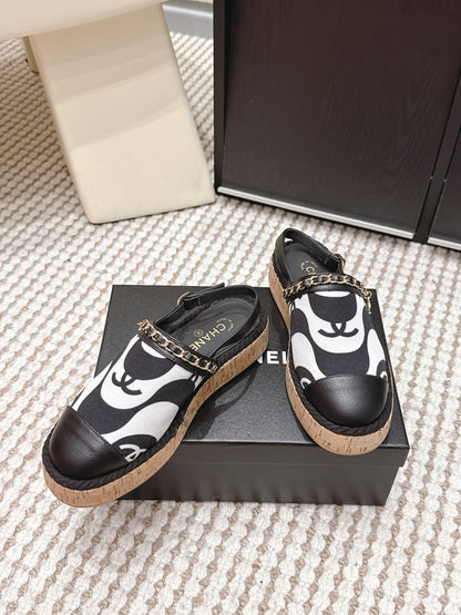 CC 26s Rope-Soled Sandals Canvas Leather