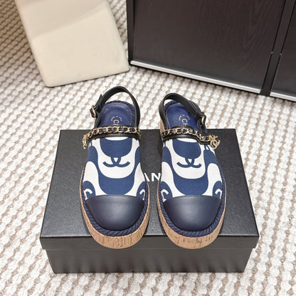 CC 26s Rope-Soled Sandals Canvas Leather