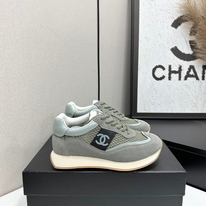 Chanel 2026 Retro Runner Sneakers 30mm Mesh Suede Calfskin 894904