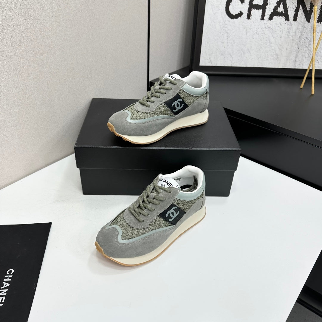 Chanel 2026 Retro Runner Sneakers 30mm Mesh Suede Calfskin 894904
