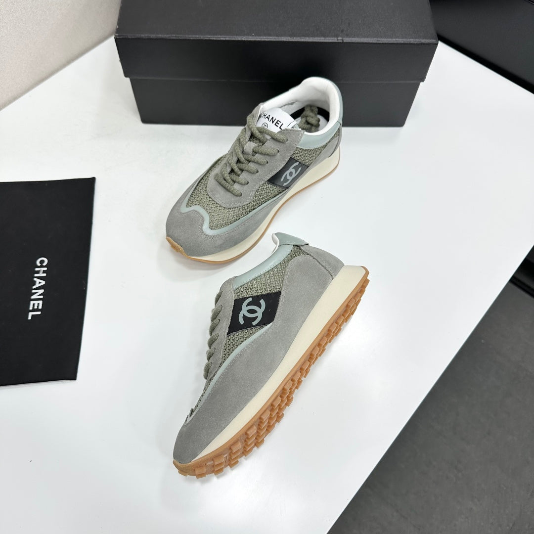 Chanel 2026 Retro Runner Sneakers 30mm Mesh Suede Calfskin 894904