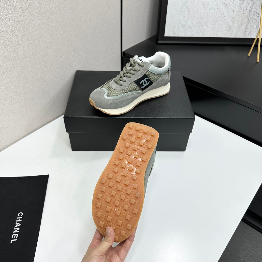 Chanel 2026 Retro Runner Sneakers 30mm Mesh Suede Calfskin 894904