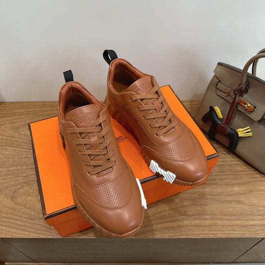 HM 26ss Sneakers Caramel Brown Leather 638570