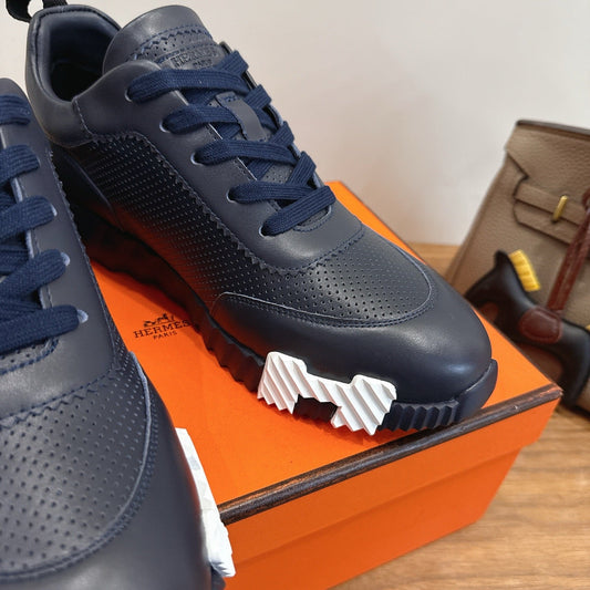 HM 26ss Sneakers Navy Blue Leather 638576