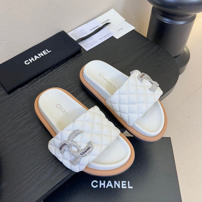CC 26s Slippers White Beige Sheepskin 627179