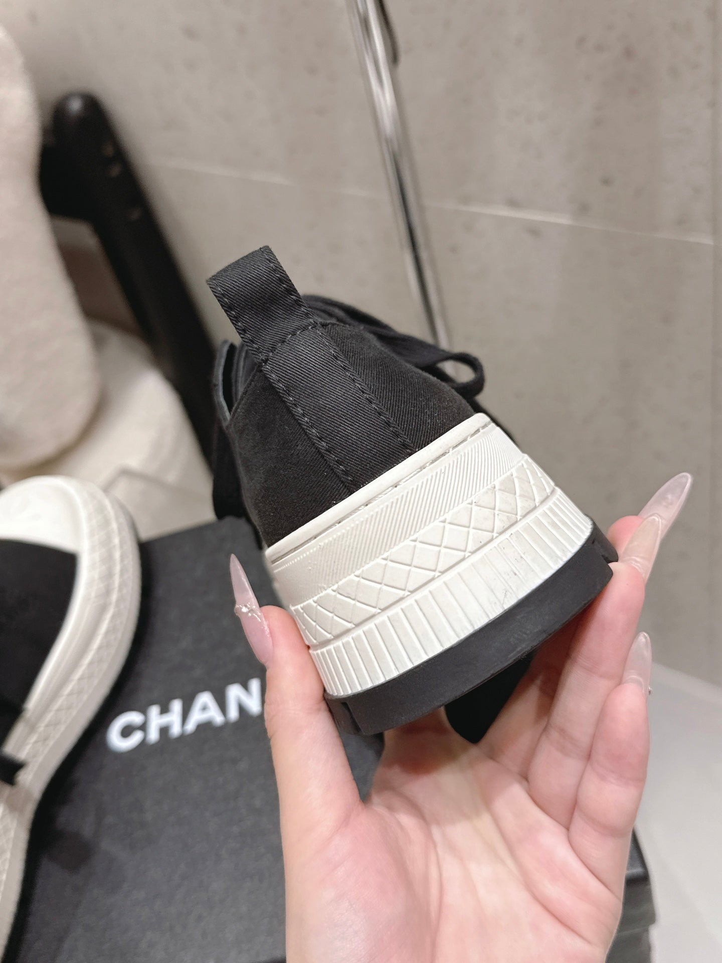 Chanel 2026 Panda Sneakers Black White Denim Leather 762922