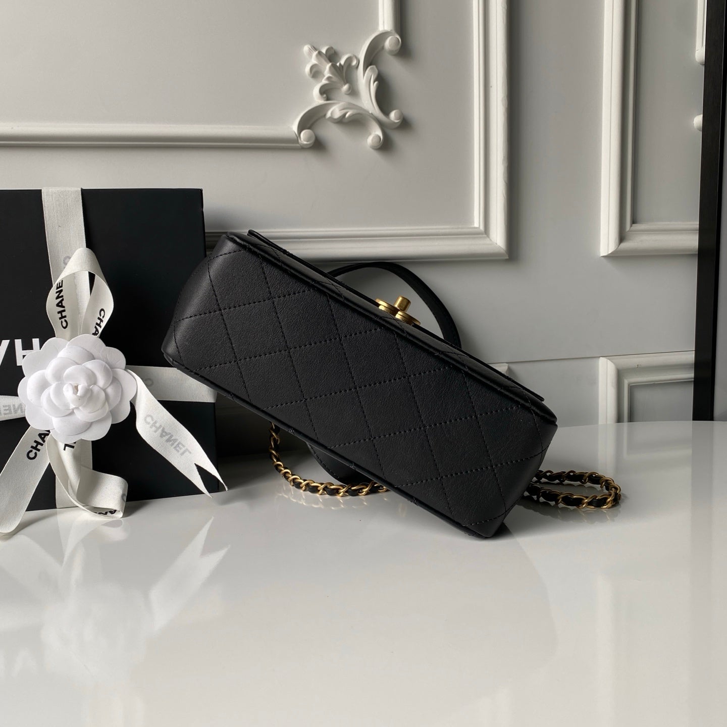Chanel 2026 Trendy CC Flap Bag 25cm Black Calfskin 338857