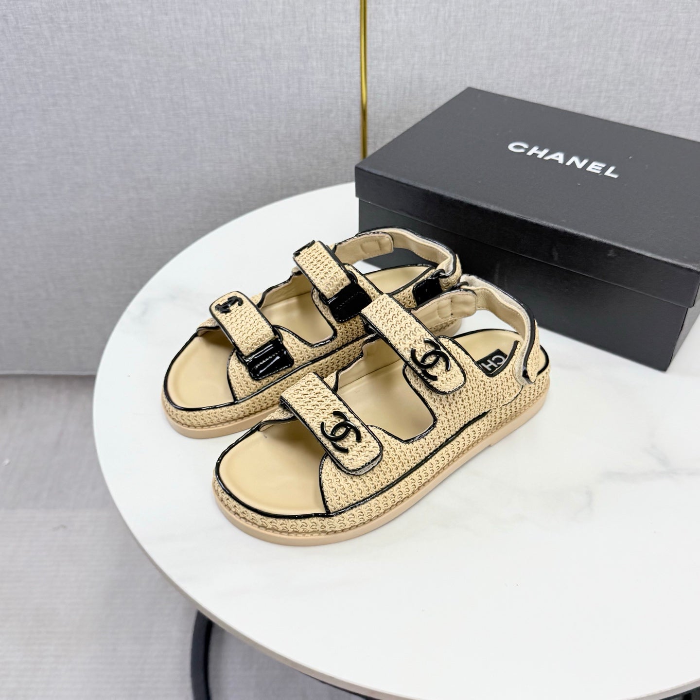 Chanel 2026 Dad Sandal Woven Sheepskin 904401