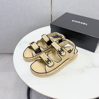 Chanel 2026 Dad Sandal Woven Sheepskin 904401