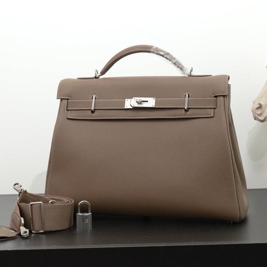 Hermes 2026 Maxi Kelly 42cm Bag Elephant Grey Togo Leather 284503