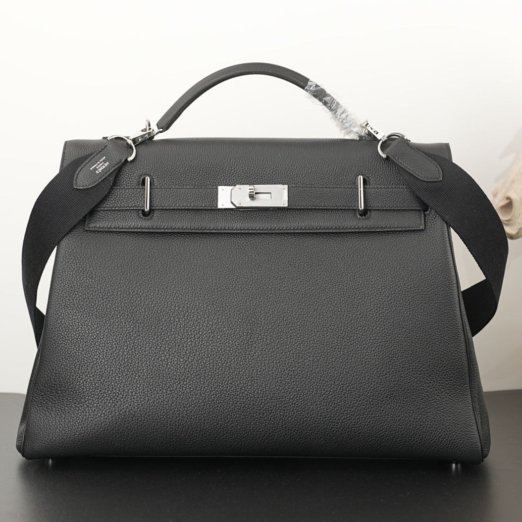 Hermes 2026 Maxi Kelly 42cm Bag Black Togo Leather 284505