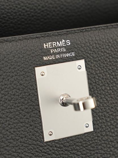 Hermes 2026 Maxi Kelly 42cm Bag Black Togo Leather 284505