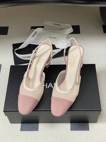 CC 26s Slingback  65 Light Pink Mesh Fabric Sheepskin 649443