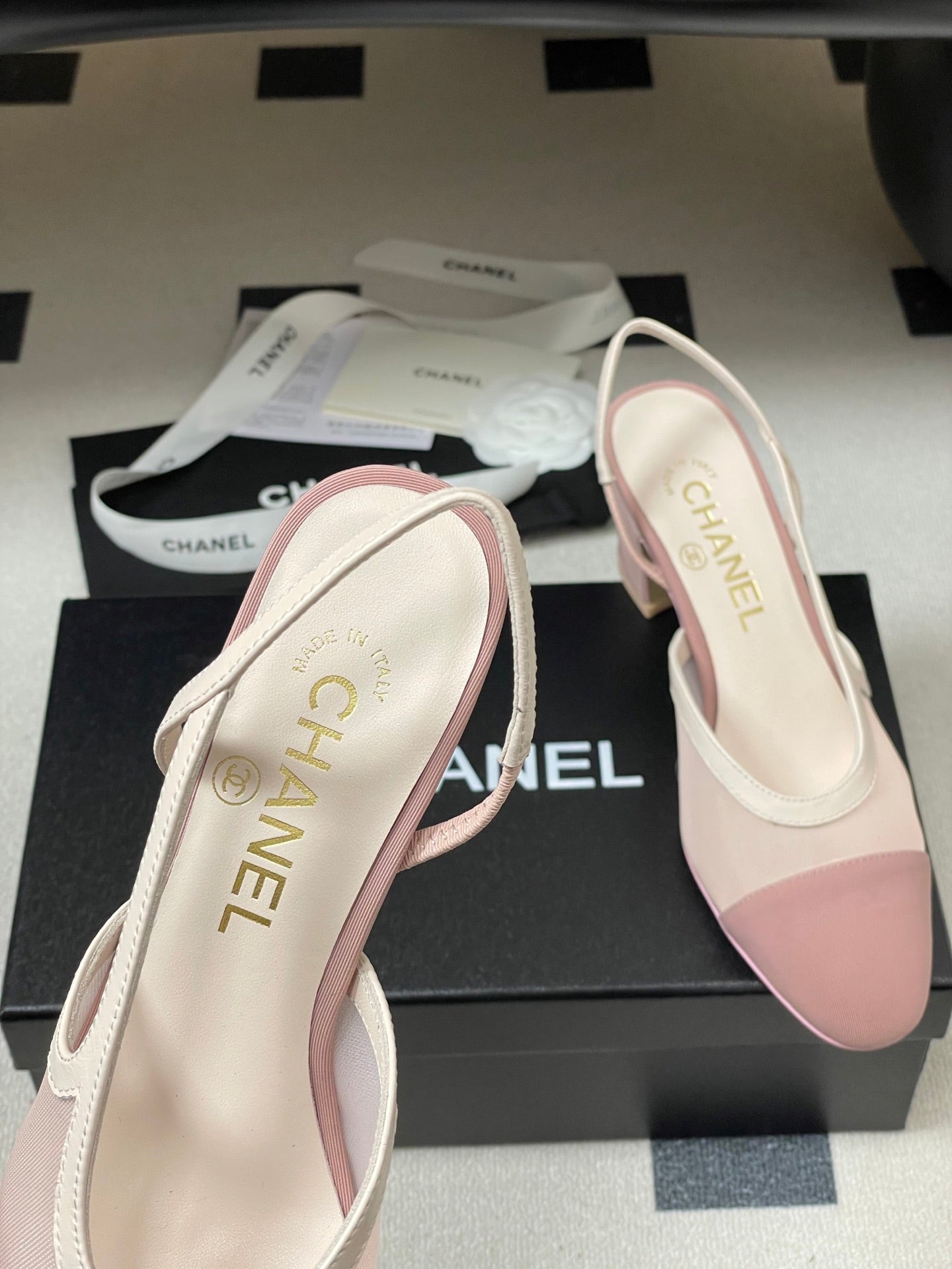 CC 26s Slingback  65 Light Pink Mesh Fabric Sheepskin 649443