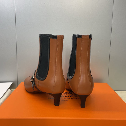 HM 26ss Lolita Chelsea Boots 40 Brown Black Calfskin 607086