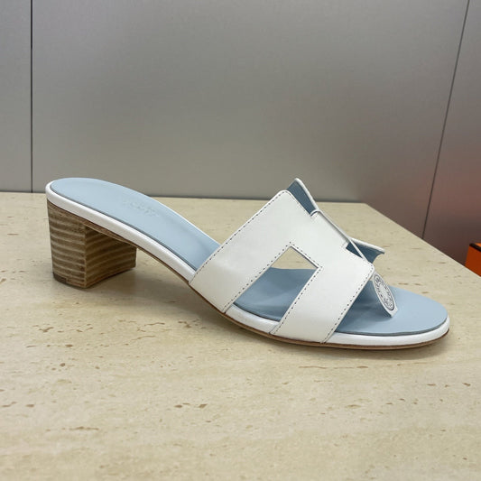 HM 26ss Oran Sandals 45 Baby Blue White Calfskin 607230