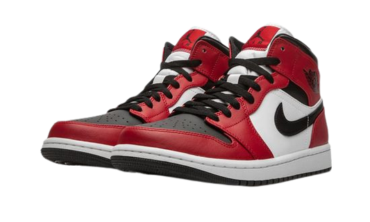 Jordan 1 Mid Chicago Black Toe 554724 Sneakers - Basketball Legend