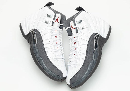 Jordan 12 Retro White Dark Grey Sneakers - Modern Classic